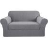 image:imageHVERSAILTEX Sofa Cover 2 Piece Stretch Couch Covers for 3 Cushion Couch Sofa Slipcover Protector with Individual Seat Cushion Covers Suit for T CushionBox Cushion Sofa 7288 Island FossiDove