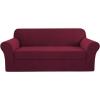 image:imageHVERSAILTEX Sofa Cover 2 Piece Stretch Couch Covers for 3 Cushion Couch Sofa Slipcover Protector with Individual Seat Cushion Covers Suit for T CushionBox Cushion Sofa 7288 Island FossiWineBurgundy
