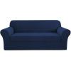 image:imageHVERSAILTEX Sofa Cover 2 Piece Stretch Couch Covers for 3 Cushion Couch Sofa Slipcover Protector with Individual Seat Cushion Covers Suit for T CushionBox Cushion Sofa 7288 Island FossiNavy