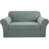 image:imageHVERSAILTEX Sofa Cover 2 Piece Stretch Couch Covers for 3 Cushion Couch Sofa Slipcover Protector with Individual Seat Cushion Covers Suit for T CushionBox Cushion Sofa 7288 Island FossiSage