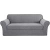 image:imageHVERSAILTEX Sofa Cover 2 Piece Stretch Couch Covers for 3 Cushion Couch Sofa Slipcover Protector with Individual Seat Cushion Covers Suit for T CushionBox Cushion Sofa 7288 Island FossiDove