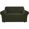 image:imageHVERSAILTEX Stretch Couch Covers for Sofa 1 Piece Slipcovers for Couches and Sofas 3 Seater Couch Cover Feature Thick Checked Jacquard Fabric with Elastic Bottom 7288 Wide CreamOlive