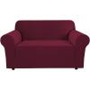 image:imageHVERSAILTEX Stretch Couch Covers for Sofa 1 Piece Slipcovers for Couches and Sofas 3 Seater Couch Cover Feature Thick Checked Jacquard Fabric with Elastic Bottom 7288 Wide CreamWineBurgundy