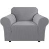 image:imageHVERSAILTEX Stretch Couch Covers for Sofa 1 Piece Slipcovers for Couches and Sofas 3 Seater Couch Cover Feature Thick Checked Jacquard Fabric with Elastic Bottom 7288 Wide CreamDove