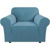 image:imageHVERSAILTEX Stretch Couch Covers for Sofa 1 Piece Slipcovers for Couches and Sofas 3 Seater Couch Cover Feature Thick Checked Jacquard Fabric with Elastic Bottom 7288 Wide CreamStorm Blue