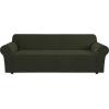 image:imageHVERSAILTEX Stretch Couch Covers for Sofa 1 Piece Slipcovers for Couches and Sofas 3 Seater Couch Cover Feature Thick Checked Jacquard Fabric with Elastic Bottom 7288 Wide CreamOlive