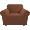 image:imageHVERSAILTEX Stretch Couch Covers for Sofa 1 Piece Slipcovers for Couches and Sofas 3 Seater Couch Cover Feature Thick Checked Jacquard Fabric with Elastic Bottom 7288 Wide CreamCaramel