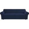 image:imageHVERSAILTEX Stretch Couch Covers for Sofa 1 Piece Slipcovers for Couches and Sofas 3 Seater Couch Cover Feature Thick Checked Jacquard Fabric with Elastic Bottom 7288 Wide CreamNavy