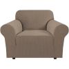 image:imageHVERSAILTEX Stretch Couch Covers for Sofa 1 Piece Slipcovers for Couches and Sofas 3 Seater Couch Cover Feature Thick Checked Jacquard Fabric with Elastic Bottom 7288 Wide CreamMacchiato