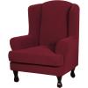 image:imageHVERSAILTEX Sofa Cover 2 Piece Stretch Couch Covers for 3 Cushion Couch Sofa Slipcover Protector with Individual Seat Cushion Covers Suit for T CushionBox Cushion Sofa 7288 Island FossiWineBurgundy