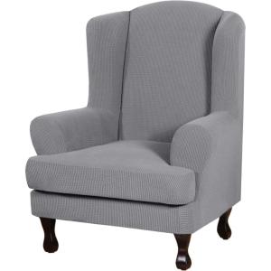 image:imageHVERSAILTEX Sofa Cover 2 Piece Stretch Couch Covers for 3 Cushion Couch Sofa Slipcover Protector with Individual Seat Cushion Covers Suit for T CushionBox Cushion Sofa 7288 Island FossiDove