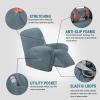 image:imageHVERSAILTEX High Stretch Recliner Chair Covers Large Size Oversized Plush Chair Slip Covers with Arms 1Piece Furniture Protector Couch Soft with Elastic Bottom Non SlipRecliner Stone BlueStone Blue