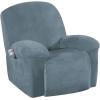 image:imageHVERSAILTEX High Stretch Recliner Chair Covers Large Size Oversized Plush Chair Slip Covers with Arms 1Piece Furniture Protector Couch Soft with Elastic Bottom Non SlipRecliner Stone BlueStone Blue