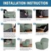 image:imageHVERSAILTEX High Stretch Recliner Chair Covers Large Size Oversized Plush Chair Slip Covers with Arms 1Piece Furniture Protector Couch Soft with Elastic Bottom Non SlipRecliner Stone BlueSea Grass