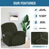 image:imageHVERSAILTEX High Stretch Recliner Chair Covers Large Size Oversized Plush Chair Slip Covers with Arms 1Piece Furniture Protector Couch Soft with Elastic Bottom Non SlipRecliner Stone BlueOlive