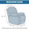 image:imageHVERSAILTEX High Stretch Recliner Chair Covers Large Size Oversized Plush Chair Slip Covers with Arms 1Piece Furniture Protector Couch Soft with Elastic Bottom Non SlipRecliner Stone BlueJet Black