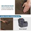 image:imageHVERSAILTEX High Stretch Recliner Chair Covers Large Size Oversized Plush Chair Slip Covers with Arms 1Piece Furniture Protector Couch Soft with Elastic Bottom Non SlipRecliner Stone BlueBronze Brown