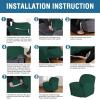 image:imageHVERSAILTEX High Stretch Recliner Chair Covers Large Size Oversized Plush Chair Slip Covers with Arms 1Piece Furniture Protector Couch Soft with Elastic Bottom Non SlipRecliner Stone BlueChristmas Green