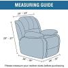 image:imageHVERSAILTEX High Stretch Recliner Chair Covers Large Size Oversized Plush Chair Slip Covers with Arms 1Piece Furniture Protector Couch Soft with Elastic Bottom Non SlipRecliner Stone BlueStone Blue