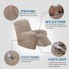 image:imageHVERSAILTEX High Stretch Recliner Chair Covers Large Size Oversized Plush Chair Slip Covers with Arms 1Piece Furniture Protector Couch Soft with Elastic Bottom Non SlipRecliner Stone BlueTaupe