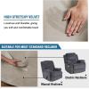 image:imageHVERSAILTEX High Stretch Recliner Chair Covers Large Size Oversized Plush Chair Slip Covers with Arms 1Piece Furniture Protector Couch Soft with Elastic Bottom Non SlipRecliner Stone BlueOatmeal