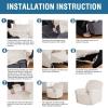 image:imageHVERSAILTEX High Stretch Recliner Chair Covers Large Size Oversized Plush Chair Slip Covers with Arms 1Piece Furniture Protector Couch Soft with Elastic Bottom Non SlipRecliner Stone BlueIvory