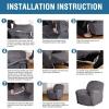 image:imageHVERSAILTEX High Stretch Recliner Chair Covers Large Size Oversized Plush Chair Slip Covers with Arms 1Piece Furniture Protector Couch Soft with Elastic Bottom Non SlipRecliner Stone BlueGrey