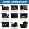 image:imageHVERSAILTEX High Stretch Recliner Chair Covers Large Size Oversized Plush Chair Slip Covers with Arms 1Piece Furniture Protector Couch Soft with Elastic Bottom Non SlipRecliner Stone BlueJet Black