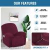 image:imageHVERSAILTEX High Stretch Recliner Chair Covers Large Size Oversized Plush Chair Slip Covers with Arms 1Piece Furniture Protector Couch Soft with Elastic Bottom Non SlipRecliner Stone BlueWineBurgundy