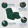 image:imageHVERSAILTEX High Stretch Recliner Chair Covers Large Size Oversized Plush Chair Slip Covers with Arms 1Piece Furniture Protector Couch Soft with Elastic Bottom Non SlipRecliner Stone BlueChristmas Green