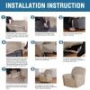 image:imageHVERSAILTEX High Stretch Recliner Chair Covers Large Size Oversized Plush Chair Slip Covers with Arms 1Piece Furniture Protector Couch Soft with Elastic Bottom Non SlipRecliner Stone BlueTaupe