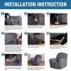 image:imageHVERSAILTEX High Stretch Recliner Chair Covers Large Size Oversized Plush Chair Slip Covers with Arms 1Piece Furniture Protector Couch Soft with Elastic Bottom Non SlipRecliner Stone BlueGrey