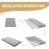 image:imageHVERSAILTEX Twin Size Armless Futon Mattress Covers for Traditional Japanese Futon Mattress Soft MixedColor Chenille Couch Slipcovers Floor Mats Sofa Protector Zippered Sleeper Sofa CoverCaramelDove