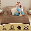 image:imageHVERSAILTEX Twin Size Armless Futon Mattress Covers for Traditional Japanese Futon Mattress Soft MixedColor Chenille Couch Slipcovers Floor Mats Sofa Protector Zippered Sleeper Sofa CoverCaramelCaramel