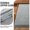 image:imageHVERSAILTEX Twin Size Armless Futon Mattress Covers for Traditional Japanese Futon Mattress Soft MixedColor Chenille Couch Slipcovers Floor Mats Sofa Protector Zippered Sleeper Sofa CoverCaramelDove