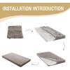 image:imageHVERSAILTEX Twin Size Armless Futon Mattress Covers for Traditional Japanese Futon Mattress Soft MixedColor Chenille Couch Slipcovers Floor Mats Sofa Protector Zippered Sleeper Sofa CoverCaramelTaupe