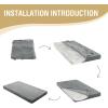 image:imageHVERSAILTEX Twin Size Armless Futon Mattress Covers for Traditional Japanese Futon Mattress Soft MixedColor Chenille Couch Slipcovers Floor Mats Sofa Protector Zippered Sleeper Sofa CoverCaramelBluish Grey