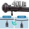 image:imageHVERSAILTEX Double Curtain Rods for Windows 162 to 906 Inches 34 inch Diameter Adjustable Decorative Telescoping Heavy Duty Drapery Rod BronzeBronze