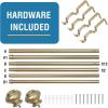 image:imageHVERSAILTEX Double Curtain Rods for Windows 162 to 906 Inches 34 inch Diameter Adjustable Decorative Telescoping Heavy Duty Drapery Rod BronzeGold