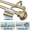 image:imageHVERSAILTEX Double Curtain Rods for Windows 162 to 906 Inches 34 inch Diameter Adjustable Decorative Telescoping Heavy Duty Drapery Rod BronzeGold