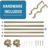 image:imageHVERSAILTEX Double Curtain Rods for Windows 162 to 906 Inches 34 inch Diameter Adjustable Decorative Telescoping Heavy Duty Drapery Rod BronzeGold