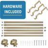 image:imageHVERSAILTEX Double Curtain Rods for Windows 162 to 906 Inches 34 inch Diameter Adjustable Decorative Telescoping Heavy Duty Drapery Rod BronzeGold