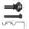 image:imageHVERSAILTEX Double Curtain Rods for Windows 162 to 906 Inches 34 inch Diameter Adjustable Decorative Telescoping Heavy Duty Drapery Rod BronzePewter