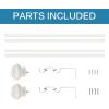 image:imageHVERSAILTEX Double Curtain Rods for Windows 162 to 906 Inches 34 inch Diameter Adjustable Decorative Telescoping Heavy Duty Drapery Rod BronzeWhite