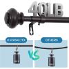 image:imageHVERSAILTEX Curtain Rods for Windows 162 to 438 Inches 34 inch Diameter Adjustable Decorative Telescoping Curtain Rod with Brackets Heavy Duty Splicing Window Rods with Classic Finials BronzeBronze