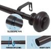 image:imageHVERSAILTEX Curtain Rods for Windows 162 to 438 Inches 34 inch Diameter Adjustable Decorative Telescoping Curtain Rod with Brackets Heavy Duty Splicing Window Rods with Classic Finials BronzeBronze