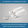 image:imageHVERSAILTEX Curtain Rods for Windows 162 to 438 Inches 34 inch Diameter Adjustable Decorative Telescoping Curtain Rod with Brackets Heavy Duty Splicing Window Rods with Classic Finials BronzeWhite