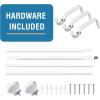image:imageHVERSAILTEX Curtain Rods for Windows 162 to 438 Inches 34 inch Diameter Adjustable Decorative Telescoping Curtain Rod with Brackets Heavy Duty Splicing Window Rods with Classic Finials BronzeWhite