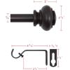 image:imageHVERSAILTEX Curtain Rods for Windows 162 to 438 Inches 34 inch Diameter Adjustable Decorative Telescoping Curtain Rod with Brackets Heavy Duty Splicing Window Rods with Classic Finials BronzeBronze