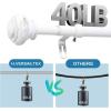 image:imageHVERSAILTEX Curtain Rods for Windows 162 to 438 Inches 34 inch Diameter Adjustable Decorative Telescoping Curtain Rod with Brackets Heavy Duty Splicing Window Rods with Classic Finials BronzeWhite